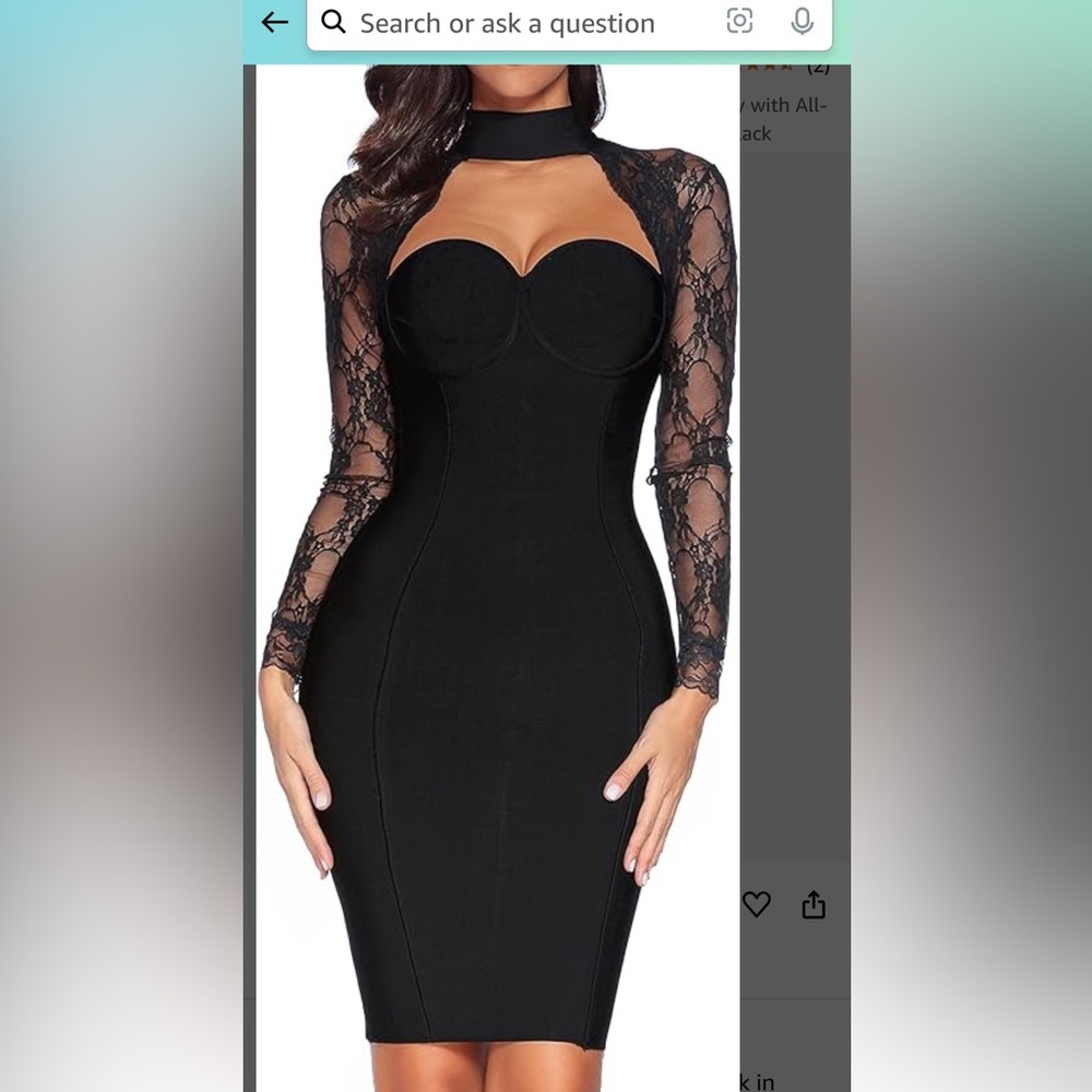 Elegant Black Lace Dress